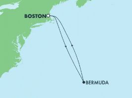 NCL Norwegian Pearl - 7 Night - Cruise to Bermuda from Boston, Massachusetts - NCL Norwegian Pearl - Starting in Boston with stops in Royal Naval Dockyard itinerary map
